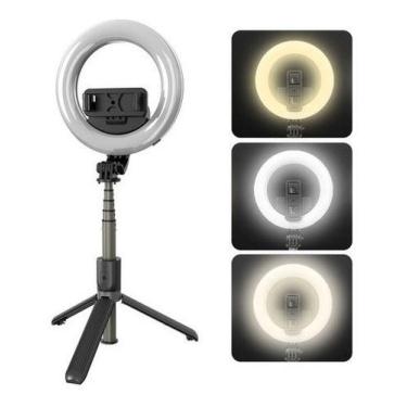 Imagem de Ring Light Led Anel 13 Cm Bastão Tripé Celular Bluetooth - oem, Bivolt