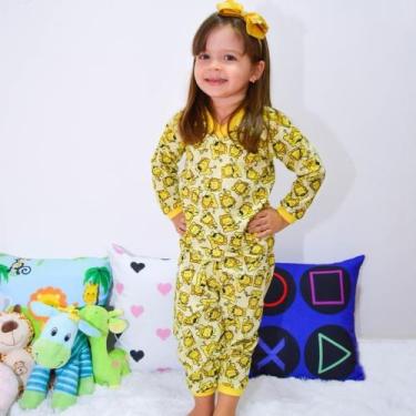 Imagem de Kit 2 Pijamas Infantil Feminino Manga Longa -  100% algodão - NSG MODA