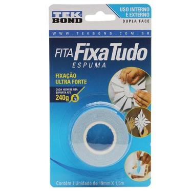 Imagem de Fita Adesiva 19mmx1,5MT Ultra Forte Fixa Tudo Tekbond - 9502