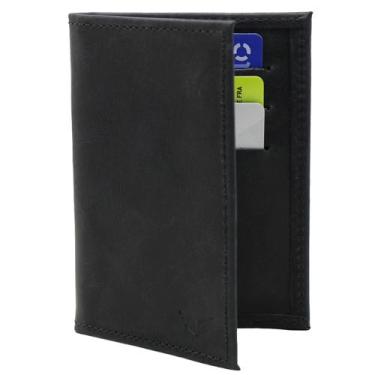 Imagem de Carteira Masculina Slim em Couro Porta Rg Porta Cartões Preto - John F