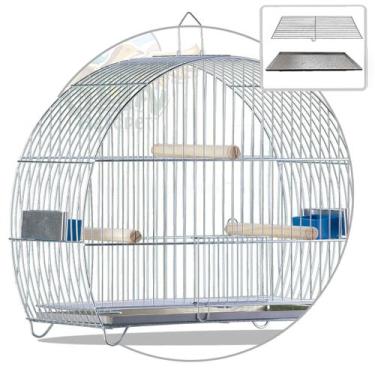 Imagem de Gaiola Pássaro Canário Coleiro Completa Malha Fina 14mm Oval - DDN AGR