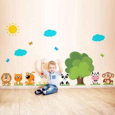 Imagem de Adesivo de Parede Infantil Árvore Fazendinha - Quartinhos