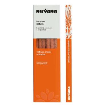 Imagem de Incenso Nirvana Vetiver, Musk e Âmbar Natural C/ 9 Varetas - Lua Místi
