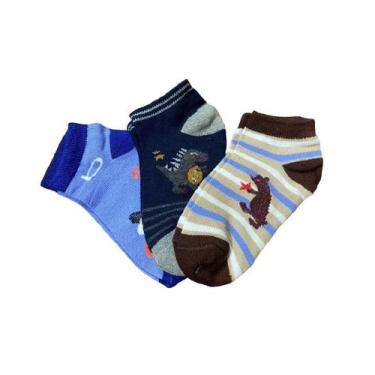 Imagem de Meias infantil Inverno Frio Masculino 4 a 6 anos c/12 pares - Blook