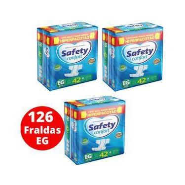 Imagem de KIT 3 FRALDA GERIATRICA SAFETY CONFORT EG 42 = 126 un
