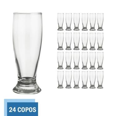 Imagem de Conjunto 24 Copos Vidro 300ml Munich Chop Transparente Nadir - NADIR F
