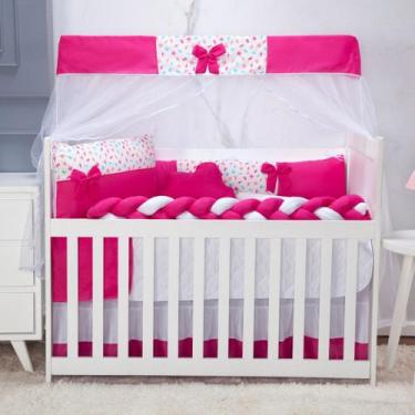 Imagem de Kit Berço Americano 11 Peças Com Mosquiteiro e Trança (Menina e Menino