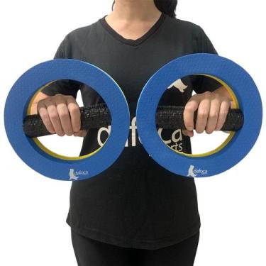 Imagem de Par de Halteres Circular Hidroginástica DF4061-AZ P Azul/Amarelo Dafoc
