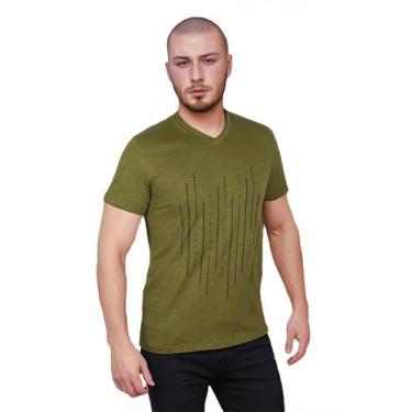 Imagem de Camiseta Argali Prime Gola V Foco Flame Mostarda, GGG