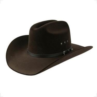 Imagem de Chapéu Legítimo Americano Marrom Unissex Estilo Peao - Mundial , Marro