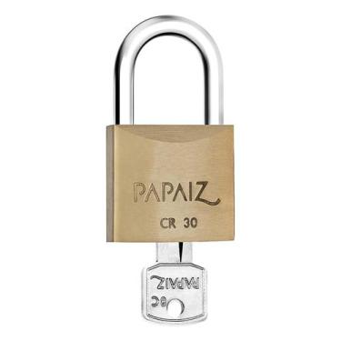 Imagem de Cadeado com Chave Latão Maciço 30mm CR30 Papaiz 0100300CX, 30mm