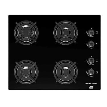 Imagem de Cooktop Gás Mesa Vidro Preto 4 Bocas Brastemp