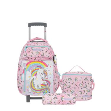Imagem de Kit Mochila Infantil Xtrem New Run Pack 4XT Unicórnio Tie Dye, Lancheira + Estojo, SAMS...