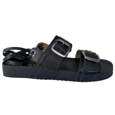 Imagem de Sandália Feminina Gladiadora Tira de Couro Ajustável Festas - ÁINE STO