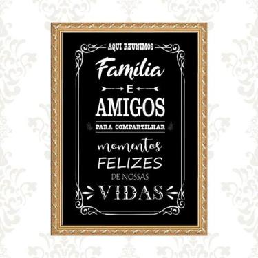 Imagem de Quadro Moldura Dourada Área Gourmet 45x34cm - Quadros On-line