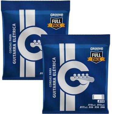 Imagem de Kit 2 Jogo De Cordas P/ Guitarra Groove By Solez Fullpack 010