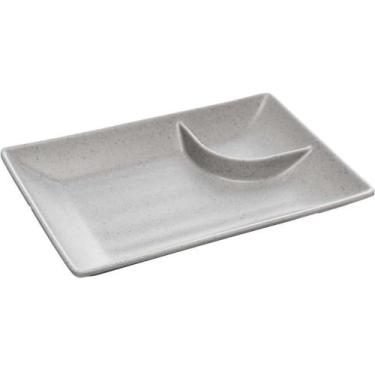 Imagem de Prato Retangular 19cm Melamina com Molheira Sushi Lyor Tóquio Granilit