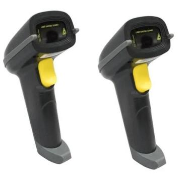 Imagem de kit 2 Leitor Scanner De Códigos De Barras Sem Fio LASER Wireless USB A