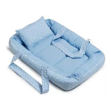 Imagem de Berço Portátil Ninho Redutor Bebê MENINO - ESTRELA AZUL - CLICK TUDO