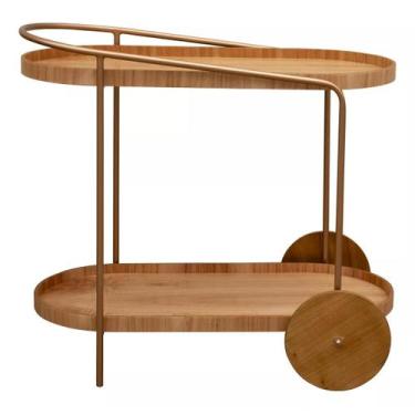 Imagem de Carrinho Bar Moscato - Nascimento Decor, Dourado