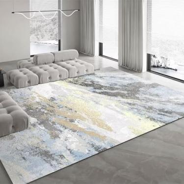 Imagem de Decoração para casa Tapete Abstrato Cinza Sala de estar Tapetes Sofá Cadeira Área Tapete Decoração de quarto Tapete de cabeceira, Flanela 7.180 x 250 cm 71 x 98 pol.