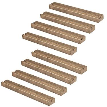 Imagem de Ilyapa Suporte de parede para discos de vinil de madeira, pacote com 8 – Suporte para álbum de discos Barnwood exibe seu LP