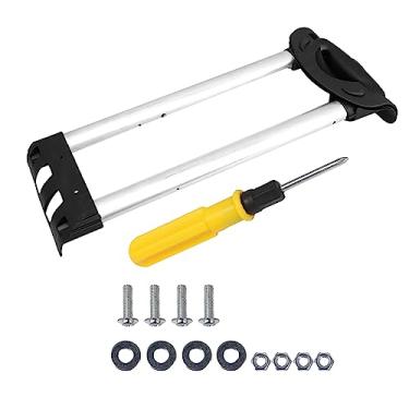 Imagem de Mala de bagagem R003# Kit de reparo com alça telescópica de 97 cm e suporte de copo cinza e parafuso e chave de fenda