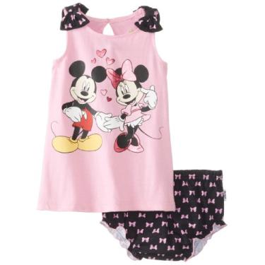 Imagem de Disney Conjunto de 2 peças para bebês recém-nascidos Mickey e Minnie, Chiclete, 0-3 Meses