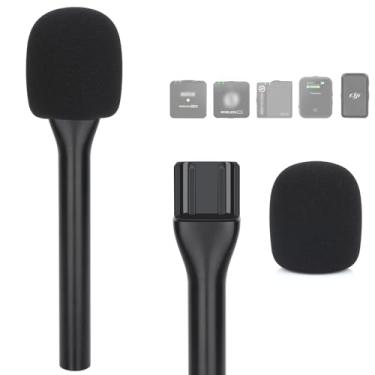 Imagem de Adaptador de microfone portátil Interview Go compatível com sistema de microfone sem fio, adaptador de mão para microfone de entrevista para Rode Wireless Go II/Wireless Pro/Wireless Me/DJI Mic/DJI
