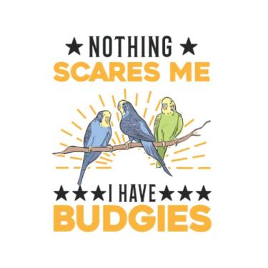 Imagem de Wellensittich Notizbuch: Nothing Scares me I have budgies Wellensittich / 6x9 Zoll / 120 karierte Seiten