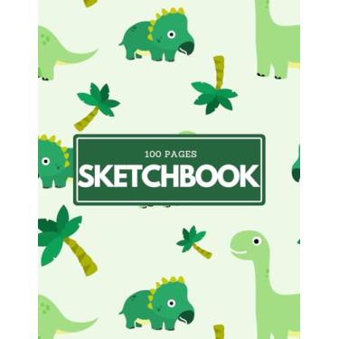 Imagem de Sketchbook For Kids: Notebook For Doodling, Sketching, Drawing, Writing, Large Sketch Pad With Blank Papers For Kids, 100 Pages, 8.5x11