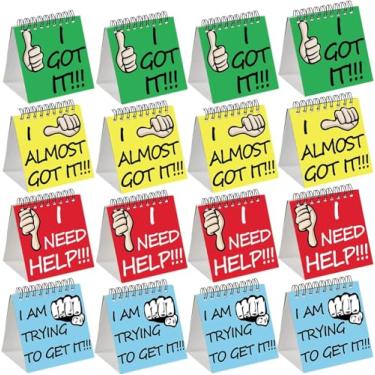 Imagem de 24 peças I Need Help Mini Flip Chart Ferramentas de gerenciamento de sala de aula, cartões de autoavaliação, sala de aula, comportamento, escola, atividades educacionais e de aprendizagem, suprimentos