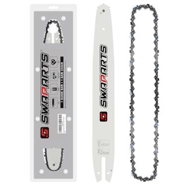 Imagem de SWAPARTS Barra De Motosserra De Reposição De 16 Polegadas E Combinação De Corrente, Passo Lp De 3/8", Calibre 050", 55 Elos De Transmissão Para Stihl Ms170 Ms180 C Ms193 Ms200 Poulan Pln3516F Mccullo