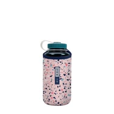 Imagem de Sok It BotlSok Capa de neoprene isolada para garrafa de água (Pink Terrazzo, serve para 947 ml Nalgene)