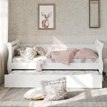 Imagem de Bicama babá estilo sofá 100% MDF Branco- Resistente