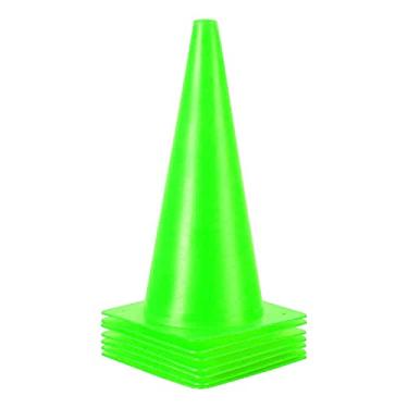 Imagem de Alyoen [Pacote com 7] Cones de Segurança de Trânsito, Cones de Treinamento de Estacionamento Laranja de 15", Cones de Plástico para Atividades Internas/Externas e Eventos Festivos