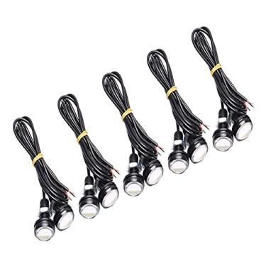 Imagem de DUNSIHUI Lâmpada de LED de olho de águia de 9 W, (5 pares) 6500 k Xenon branco 12 V 23 mm LED Eagle Eye para carro Van SUV Coupe Sedan DRL luz de neblina diurna para corrida traseira DRL luz de reserva para motocicleta
