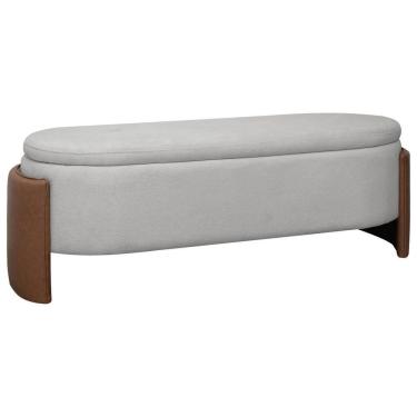 Imagem de Recamier Sapateira Baú Império Casal 140cm Bouclê Facto - SOFA STORE