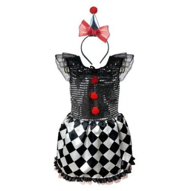 Imagem de Fantasia Infantil Colombina Com Tiara Festa Carnaval Menina - Mazzi Ba