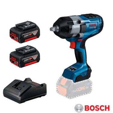 Imagem de Chave de impacto 1/2" 18v brushless gds 18v-1000 bosch com 2 baterias 