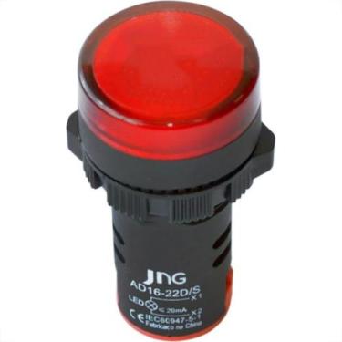 Imagem de Sinaleiro Jng ''Led'' Plastico Ad16-22 220V Vermelho 52071 - Kit C/10