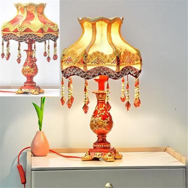 Imagem de Candeeiro de mesa europeu Criatividade retrô Sala de estar Quarto da menina Quarto de casamento Estudo Villa Hotel LED Cama Mesa Luz (Estilo 6)