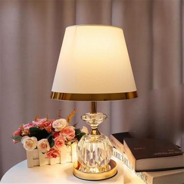 Imagem de Luxo Contemporâneo Lâmpada De Mesa De Cristal Moda Arte Sala De Estar Estudo Villa Hotel Quarto LED Cama Mesa Luz (样式 7)
