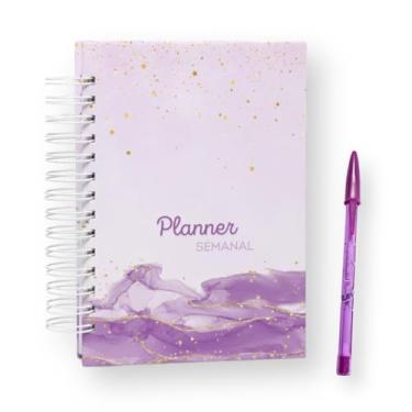 Imagem de Planner Semanal Não Datado - Visão Semanal/Visão Mensal Roxo