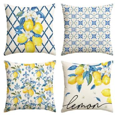 Imagem de AVOIN colorlife Capas de almofada Happy Easter Be Hoppy Rabbit Easter Eggs Pretas, 40,6 x 40,6 cm, capa de almofada decoração para sofá conjunto de 4