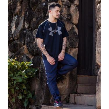 Imagem de Calça Tactel Adulto 2 Bolsos Esportiva Academia Corrida 425 - FR, Azul