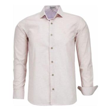 Imagem de Camisa Social Amil Manga Longa Algodão, Linho E Viscose 1809, Rosa, Cl