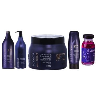 Imagem de Kit 5 Peças Cabelos Coloridos Menor Desbotamento Cor Prolongada Proteç