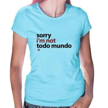 Imagem de Baby Look Sorry, I'm not todo mundo - Foca na Moda, Azul bebê, M