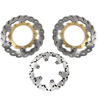 Imagem de Discos de freio dianteiros e traseiros flutuantes para Yamaha XP T-max 500 2008-2011 ABS, acessórios de substituição de motocicleta dourados